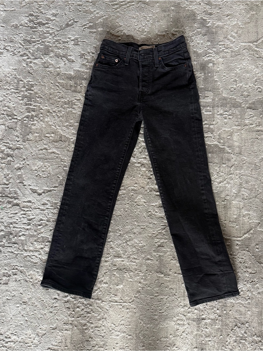 Levi’s women’s black wedgie straight denim jeans size 26
